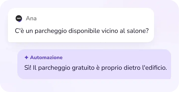 Domanda del cliente gestita da un’automazione
