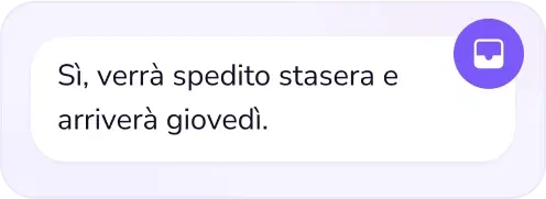 Risposta dell’assistenza via SMS
