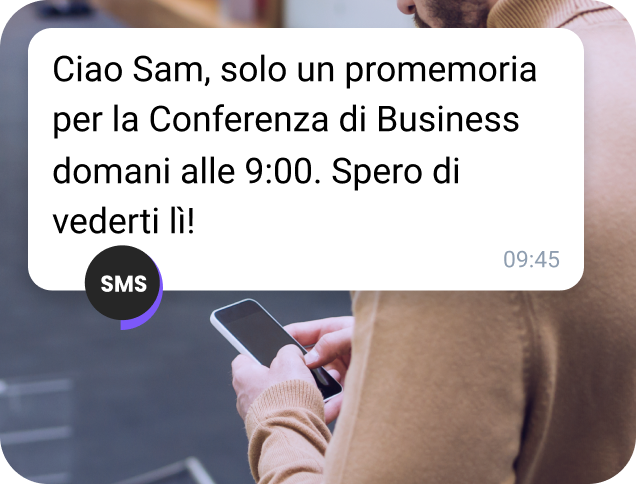 Anteprima del messaggio con notifica di arrivo in tempo reale