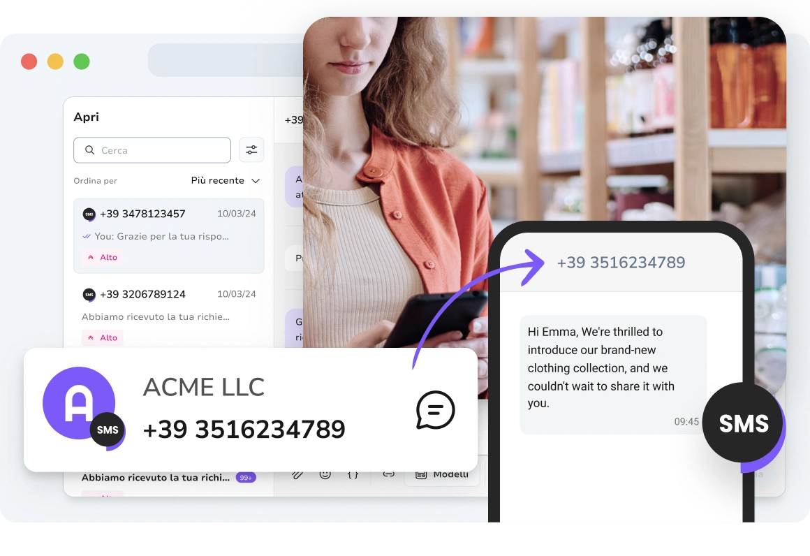 Numeri di telefono virtuali dedicati per la messaggistica SMS con TopMessage