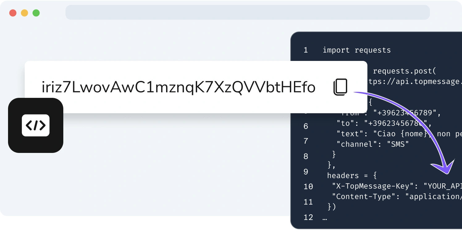 Ottieni la chiave API