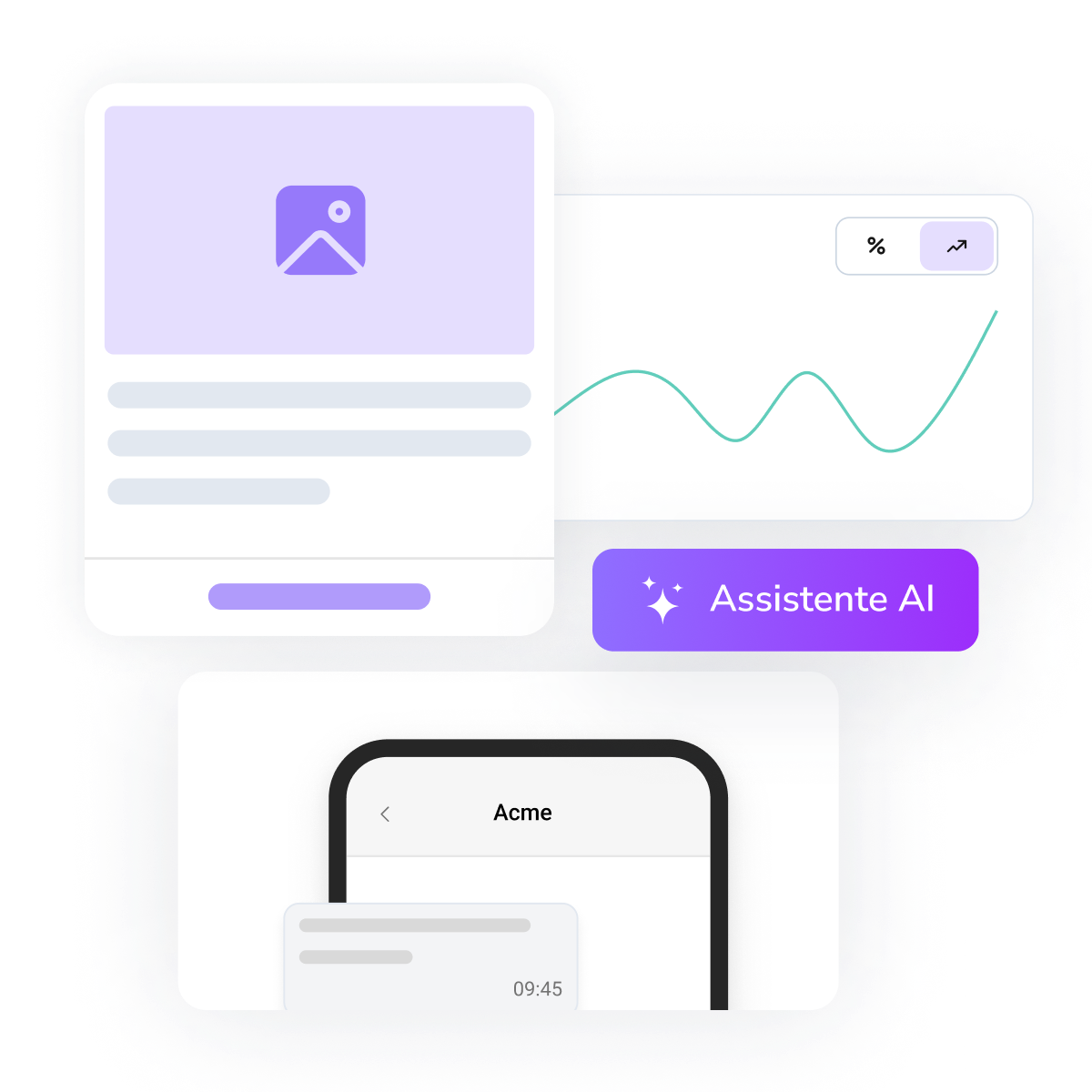 Screenshot della dashboard di TopMessage che mostra varie pagine e strumenti